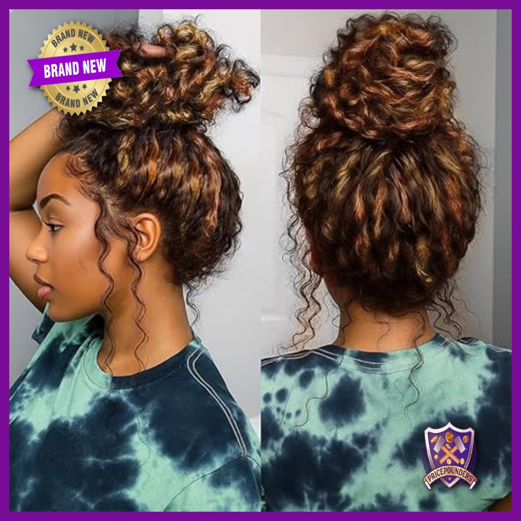 28 Inch Full Lace Wig Human Hair 250 Density Curly Pre Plucked Adjustable